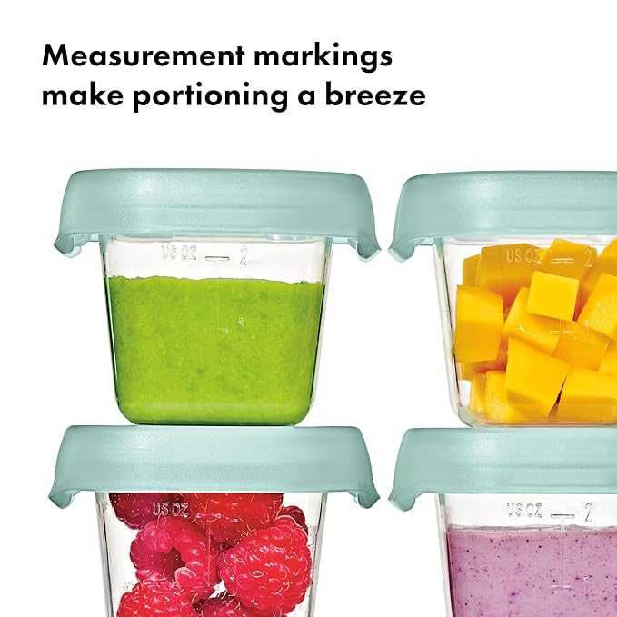 OXO Tot Baby Blocks Freezer Storage Containers (2 Oz.) - Opal