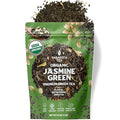 Organic Jasmine Green Loose Leaf Tea | Fragrant Chinese Green Tea Scented with Jasmine Blossoms | USDA Organic | 1lb Bulk Bag | Floral & Smooth | Hot or Iced | Non-GMO