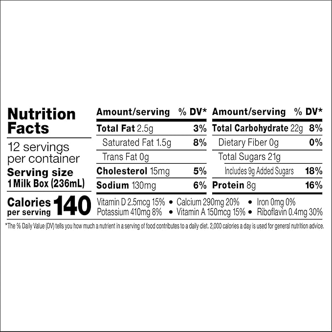 Horizon Organic Shelf Stable 1% Lowfat Vanilla Milk Boxes, Pack of 12 - 8g Protein per Serving
