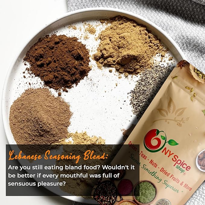 NY Spice Shop Lebanese Seasoning Blend - 6 Ounce Lebanese Spices Seasoning For Cooking and Culinary - Fine Herb Mix for Flatbreads Grilled Foods, Salads and Savory Recipes