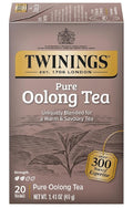 Twinings Pure Oolong Tea Individually Wrapped Bags, 20 Count (Pack of 1), Warm, Nutty Flavour & Golden Colour, Caffeinated, Enjoy Hot or Iced, 20 Teabags