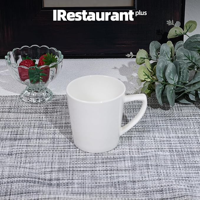 Bone China Cone Shape Commericial Grade Dinnerware Mug 12oz, Case of 6