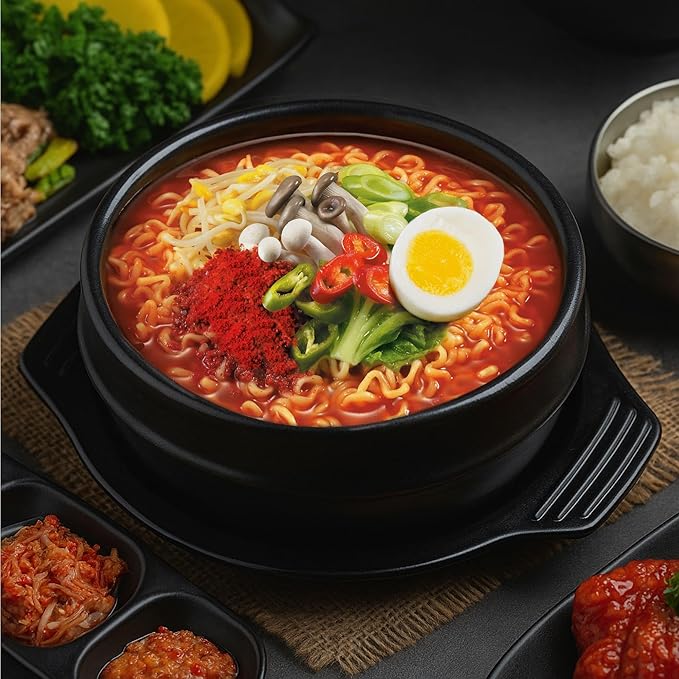 Paldo Hot and Spicy Teumsae Ramen Korean Instant Noodle 4.23 Oz (Pack of 20)