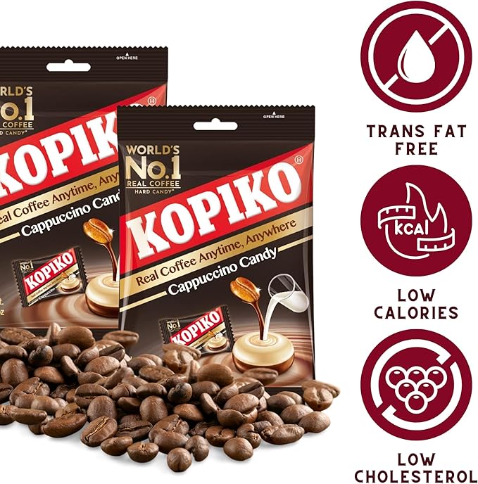 2 Packs Kopiko Cappuccino Candy 4.23 Oz