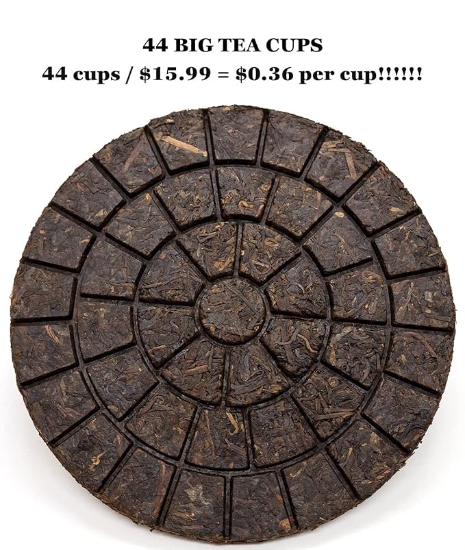 Compressed Ripe Pu-erh Tea Cake "Bru:ge Waffle" 7.1 ounce (200 g) Thick Taste
