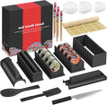 HI NINGER Sushi Making Kit Deluxe Edition Complete Sushi Maker Kit 17PCS Home Sushi Mold Press with Sushi Rice Roll Mold Shapes,Fork,Spatula, Sushi Knife, Sushi Rolling Mat, Chopsticks