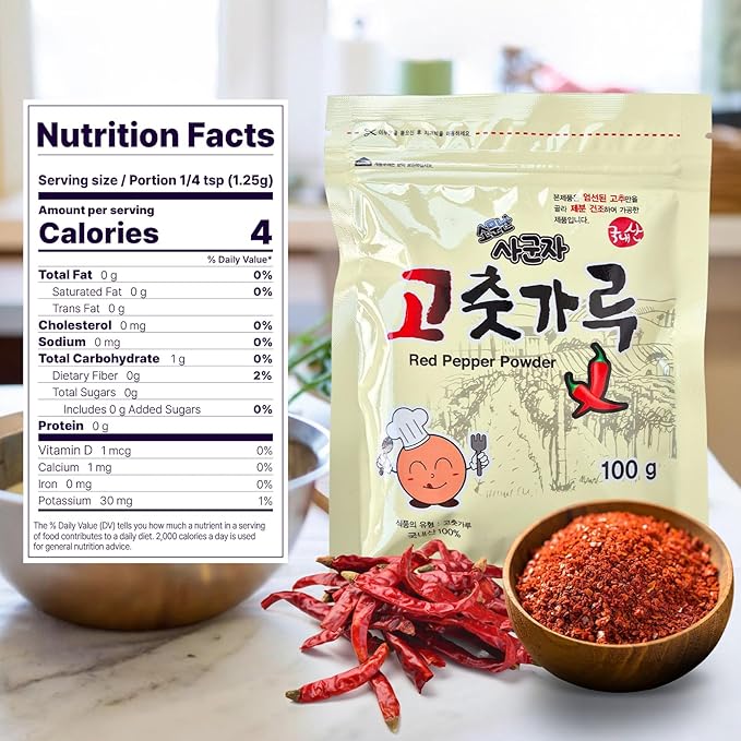 COELO Gochugaru Korean Chilli Flakes 3.52oz (100g) | Premium Korea Chilli Red Pepper Powder Coarse Flakes Seasoning for Korean Spice for Kimchi & Cooking K-Food | Vegan, NO MSG