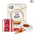 [Nokchawon] Korean Red Ginseng Tea Granules - 50 Sachets of Premium Panax Root Extract - Caffeine Free Energy and Immunity Support - Instant Herbal Drink for Daily Vitality