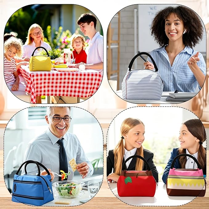 Teacher Appreciation Gifts Bulk Back to School Thank You Insulated Lunch Bags Teacher Reusable Lunch Bags Leakproof Totes End of Year Appreciation Gift for Men Women(12 Pcs,Classic)