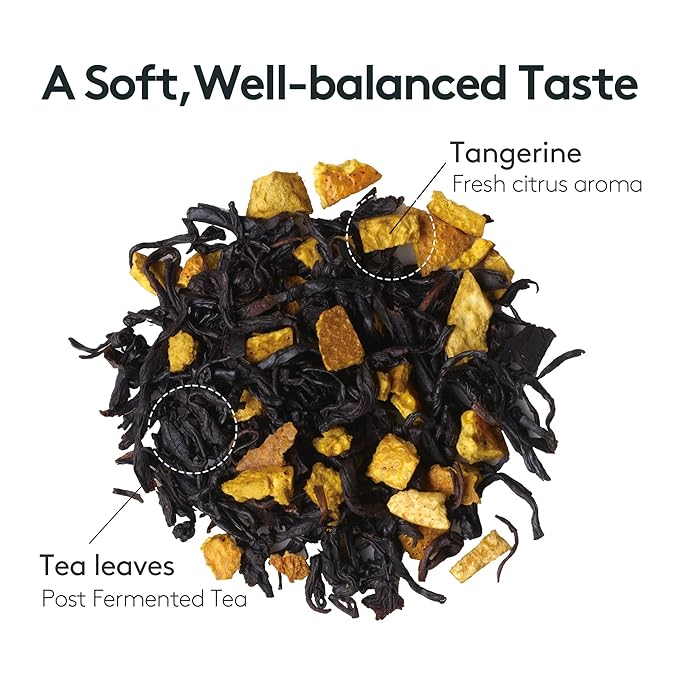 OSULLOC Tangerine Tea (Refreshing Jeju Tangerine Flavor) | Korean Premium Blended Tea Bag | Sweet Fruit Tea | 20 Count Tea Bags, 1.76oz