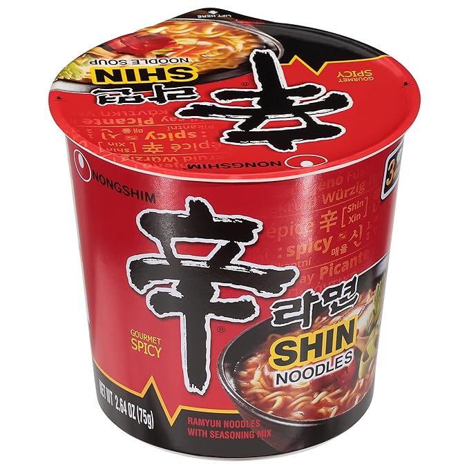 Nong Shim, Soup Cup Noodle Hot and Spicy, 2.64 Oz