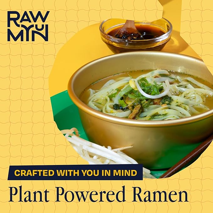 RAWMYUN Gluten Free Healthy Korean Ramen Vegan Superfood Clean Ingredients Plant-Based Cup Noodles made with Organic Rice Noodles Instant Soup | No MSG, Non-GMO, Real Ingredients (3 Gangnam Spicy x 3 Savory Curry)