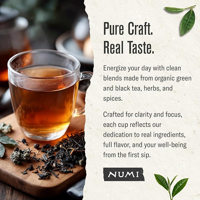 Numi Organic Breakfast Blend Tea, Loose Leaf Black Tea, 16 oz Bulk Pouch, Organic Loose Leaf Tea Brews 200 Cups, Full-Bodied Breakfast Blend, Strong Bold Black Tea for Morning Energy