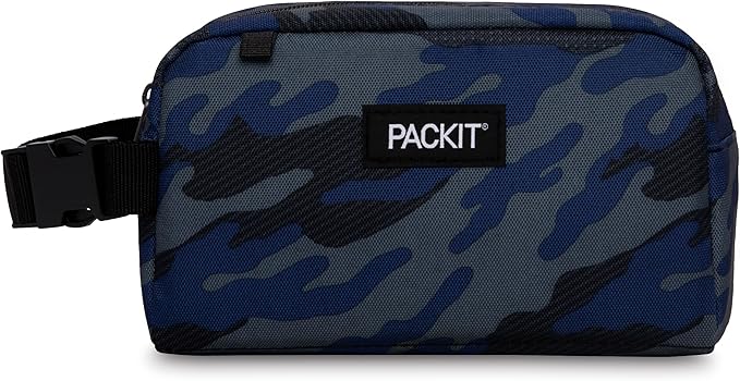 PackIt Freezable Small Insulated Snack Box, Sporty Camo, with EcoFreeze Technology (Built-in Ice Pack), Mini Cooler or Small Lunch Bag, For Fresh Snacks On the Go, for Work, Gym, or Travel