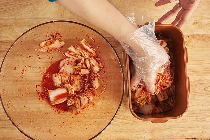 Authentic Crazy Korean Cooking Kimchi Container 0.9 Gal (3.4L) 2 PACK
