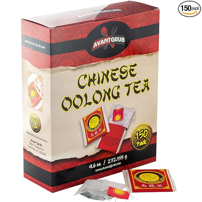Authentic Restaurant-Grade Oolong Tea Bags, Premium Chinese Tea Sachets for Hot or Iced Caffeinated Drinks, Semi-Fermented Drink for Detox, Health, Diet and Energy, 9.6 Ounce (Pack of 150).