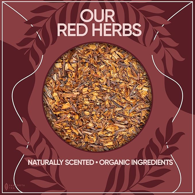 Organic Rooibos 1lb Loose Leaf Tea | 100% Pure South African Red Tea | Naturally Caffeine-Free | USDA Organic | Smooth & Earthy Flavor | Herbal Wellness | Non-GMO