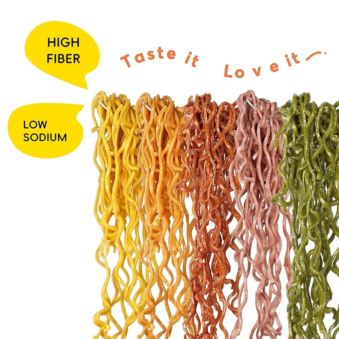 SUNGIVEN Organic Ramen Noodles Mixed Vegetable Healthy Low Sodium Ready in 3 Minutes Non-Fried Instant No Additives or Preservatives 2.47 OZ (Pack of 10)