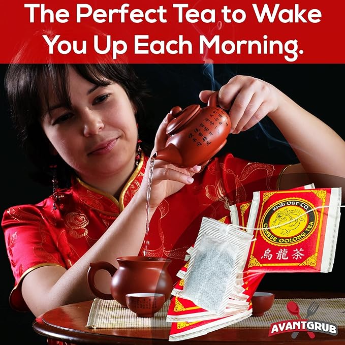 Authentic Restaurant-Grade Oolong Tea Bags 300 Pk. Premium Chinese Tea Sachets for Hot or Iced Caffeinated Drinks. Individually Packed Semi-Fermented Drink for Detox, Health Diet, Energy 19.2 Oz.