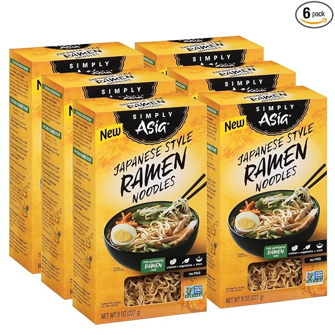 Simply Asia Japanese Style Ramen Noodles, 8 oz (Pack of 6)