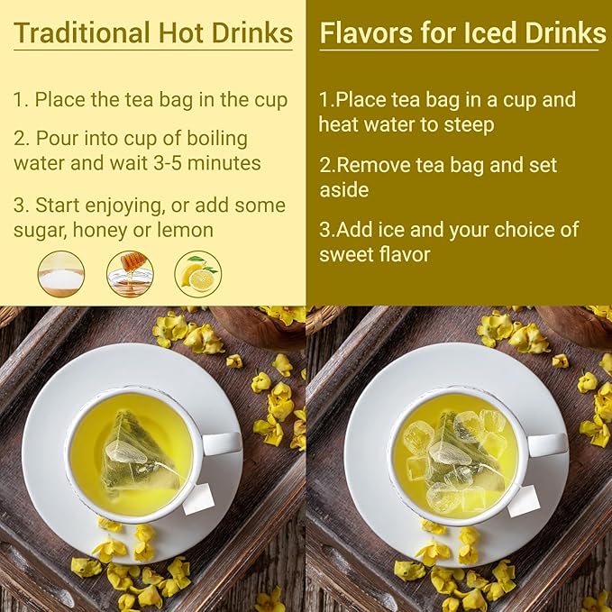 Mullein Tea Bags for Lungs, 100% Pure Mullein Leaf Tea for Lungs Cleanse and Respiratory Support, Caffeine Free, No Additives, Non-GMO (1 Pack/50 Bags)