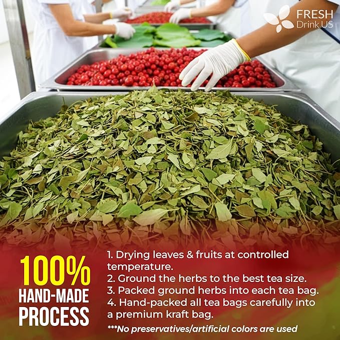 FreshDrinkUS, Premium Improve Colon Tea | 75 Tea Bags | Herbal Tea Blend with Senna Leaves, Lotus Leaves, Hawthorn Berry, Ginger & More – Caffeine Free Botanical Tea – Natural Daily Herbal Infusion