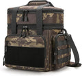 Gafetrey Tactical Lunch Box for Men, Insulated Bag Adult, Thermal Lunchbox Leakproof Waterproof Cooler Bag, Dual Compartment tote, Large Pail Work Office Camping Travel(Black Camo)