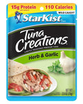 StarKist Tuna Creations Herb and Garlic Pouch (2.6 oz - 1 Pack) Wild Caught, High Protein Shelf Stable Seafood, No Draining, Ready to Eat for Salads and Sandwiches