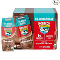 NEW Horizon Organic Shelf Stable No Added Sugar Lactose Free 1% Lowfat Chocolate Milk Boxes, Pack of 6-8g Protein per Serving