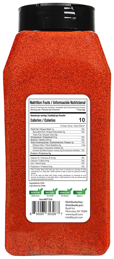 Byait Gochugaru Korean Chili Powder 16 Oz (1 LB), Medium Hot, 100% Pure Red Chili Pepper Flakes for Authentic Korean Cooking, Kimchi, and Spicy Seasoning
