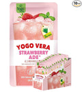 Yogo Vera Strawberry Ade Korean Drink Pouches – Authentic Korean Convenience Store Beverage with Sweet Strawberry Flavor, Refreshing Juice Pouch (10 Pack)