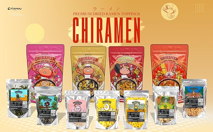 CHIRAMEN Dried Egg Ramen Toppings – Freeze Dried Scrambled Egg Pieces for Instant Noodles, Cup Ramen, Fried Rice & Soups – Easy Protein Add-On for Quick Meals