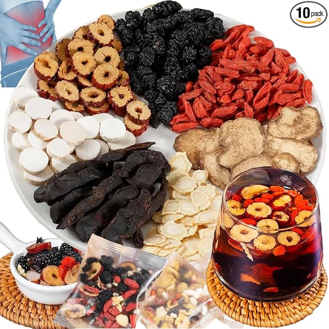 Kidney Tea Formula Ginseng Six Treasure Tea, Kidney Detox Teas, Te Para Los RiñOnes, Organic Kidneys Cleanse Herbal Teabag, Kidney Teas (10pcs)