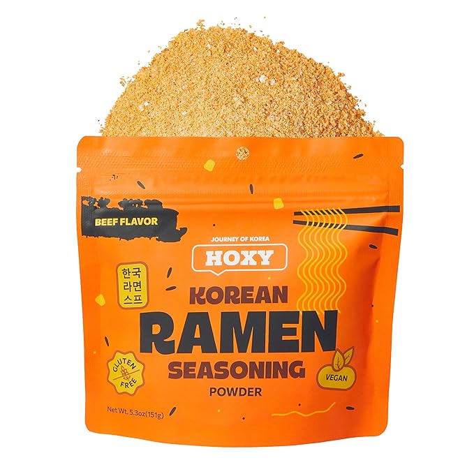 HOXY Journey of Korea "Korean Ramen Seasoning" | Gluten Free, Vegan | Finest Ramen Seasoning Powder | 5.3oz (BEEF, Pack of 1)