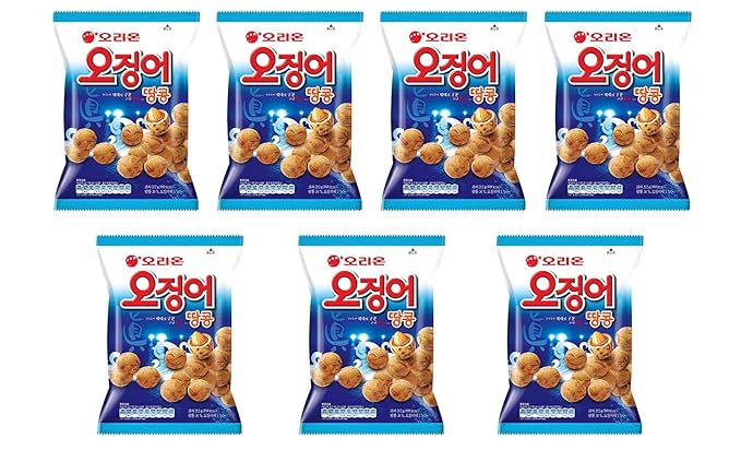 Korean Orion Peanut & Squid Ball Value Pack 1 Box (98g X 7ea) 오징어 땅콩