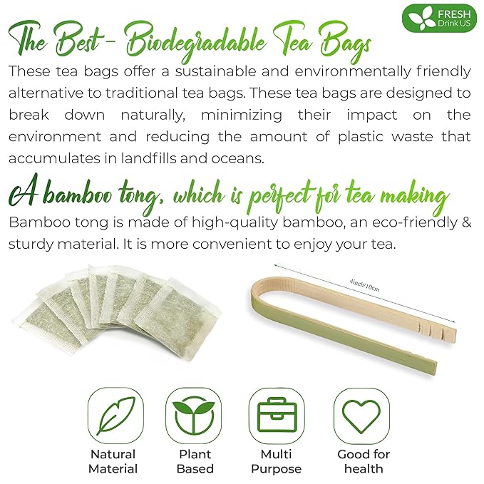 Premium 135 Parsley Leaf Tea Bags, 100% Natural & Pure from Parsley Leaves. Loose Leaf Parsley Herbal Tea. Parsley Leaf Tea. Made with Natural Material Tea Bags. No Sugar, No Caffeine, No Gluten, Vegan.