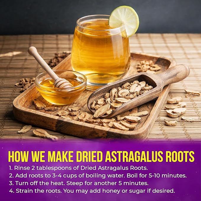 FreshDrinkUS, Premium 8oz Dried Astragalus Root Slices – 100% Natural Astragalus Root for Herbal Tea & Traditional Beverages – Natural, Clean Cut, No Additives. No Preservatives. Vegan