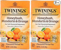 Twinings of London Honeybush, Mandarin, and Orange Herbal Tea Bags, 20 Count (Pack of 2)