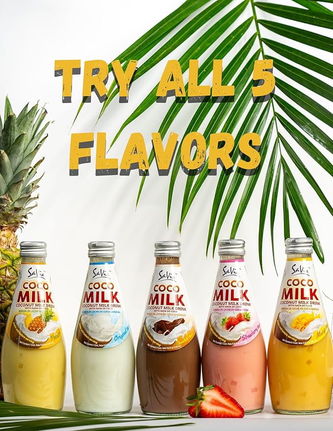 Savia - Coconut Milk Drink, Quality Coconut-Based Beverage, Made with Real Coconut Pulp & Natural, Delicious & Refreshing, Vegetarian, Gluten-Free(9.8oz, 12-Pack) (Mango)