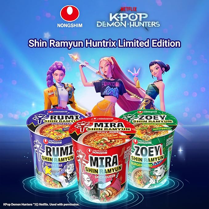 Nongshim Shin Ramyun Spicy Queen, Instant Noodle Cup, Gourmet Spicy, 3.35 oz (Pack of 6)