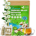 FreshDrinkUS, Memory Brain Booster Tea Bags | 75 Count | Ginkgo Biloba, Gotu Kola, Lion’s Mane Mushroom, MCT Coconut Oil | Herbal Blend Tea Bags | Naturally Flavorful, No Additives, Caffeine-Free