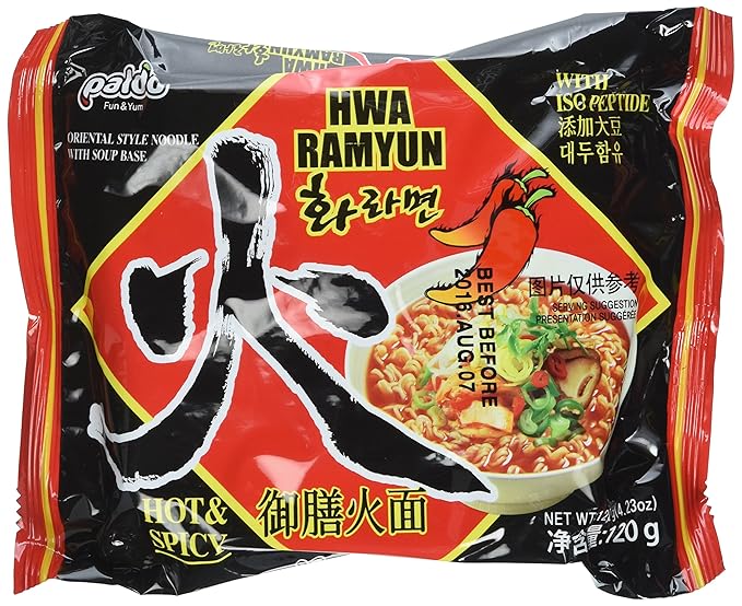 Paldo, Hwa Ramen Instant Noodles, 4.23oz (Pack of 5)