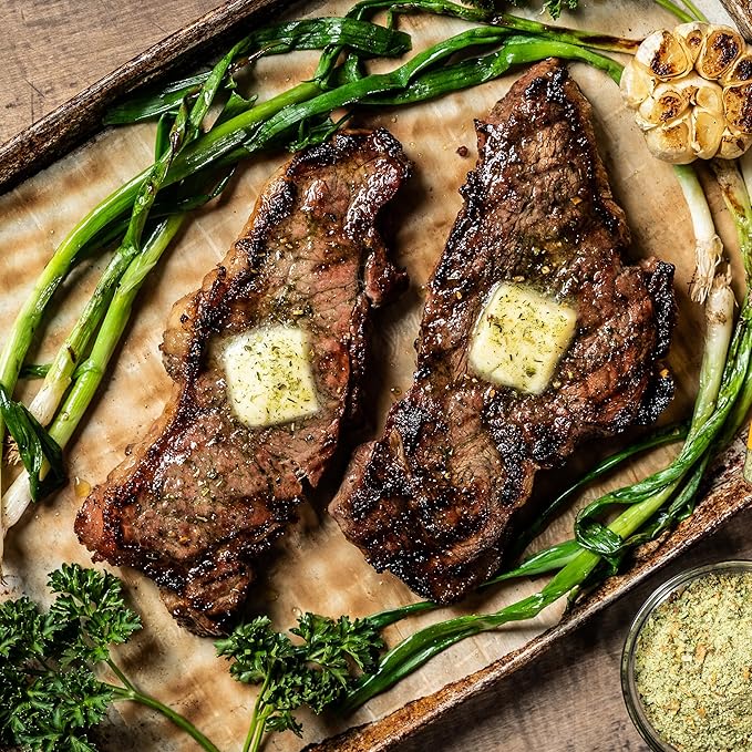 Fire & Smoke Society Onion Butter All Purpose Seasoning | BBQ Rubs for Smoking and Grilling | Steak, Grilled Chicken, Pork, Burgers | Onions, Green Herbs, White Pepper | M 6 oz