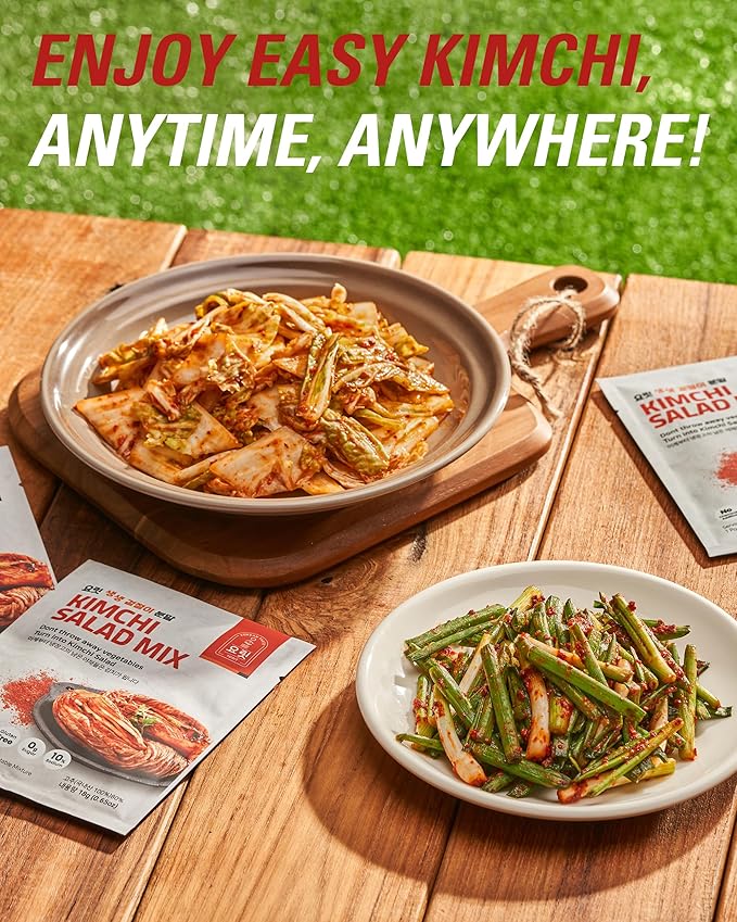 YORIT Kimchi Salad Seasoning Mix - korean inspired spice mix, NO MSG, Natural Gochugaru Seasoning Powder, Chemical Additive-Free, Quick & Easy cooking Kimchi in 30 Seconds (4 Pack) 요릿 김치믹스 겉절이분말