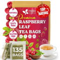 FreshDrinkUS, Premium Raspberry Leaf Tea with Chamomile – 135 Tea Bags | Naturally Caffeine-Free Herbal Blend | Soothing Floral Flavor | Premium Loose Herbal Tea in Natural Material Tea Bags