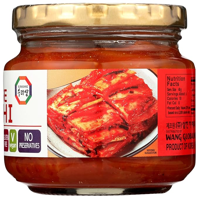 Korean Bottled Kimchi, Original Authentic Tasteful Bottle Napa Cabbage Kimchi, Vegan Gluten Free [No Preservatives] - 7.58 oz (1 Bottle)