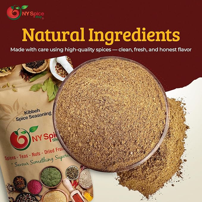NY SPICE SHOP Kibbeh Seasoning Mix - 6 Ounce Bulgur Kamouneh Spice Blend - Middle Eastern Spice Blend Flavors - Mediterranean Cooking Spices for Stuffed Meat