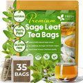 FreshDrinkUS, Premium 35 Sage Leaf Tea Bags, 100% Natural & Pure from Sage Leaves. Loose Leaf Herbal Tea. Made with Natural Material Tea Bags. No Sugar, No Caffeine, No Gluten, Vegan.