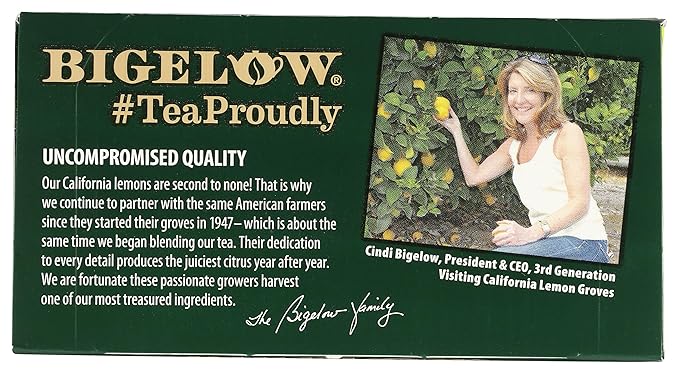 BigelowTea Green Tea With Lemon (Caffeinated), 20 Count