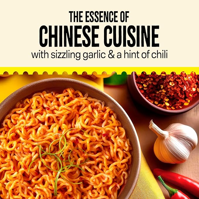 Maggi Chinese Spicy Garlic Noodles, Instant Ramen Noodles, 3 min, Vegetarian, Halal, Kosher, 24-Pack